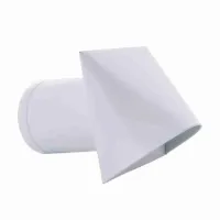 Grila admisie alba fi125 - anti vant/ploaie