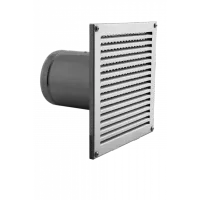 Grila admisie inox fi125 slim - anti ploaie